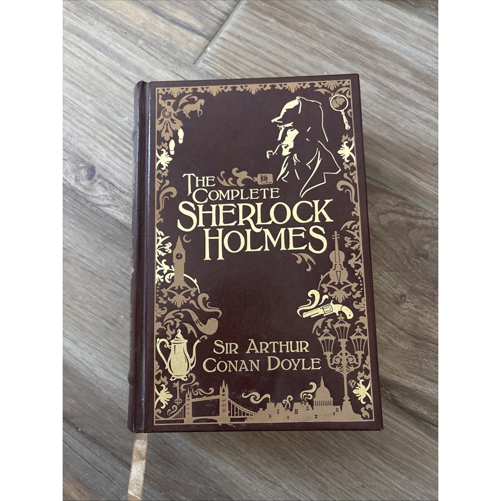 The Complete Sherlock Holmes by Sir Arthur Conan Doyle - VG leather-bound